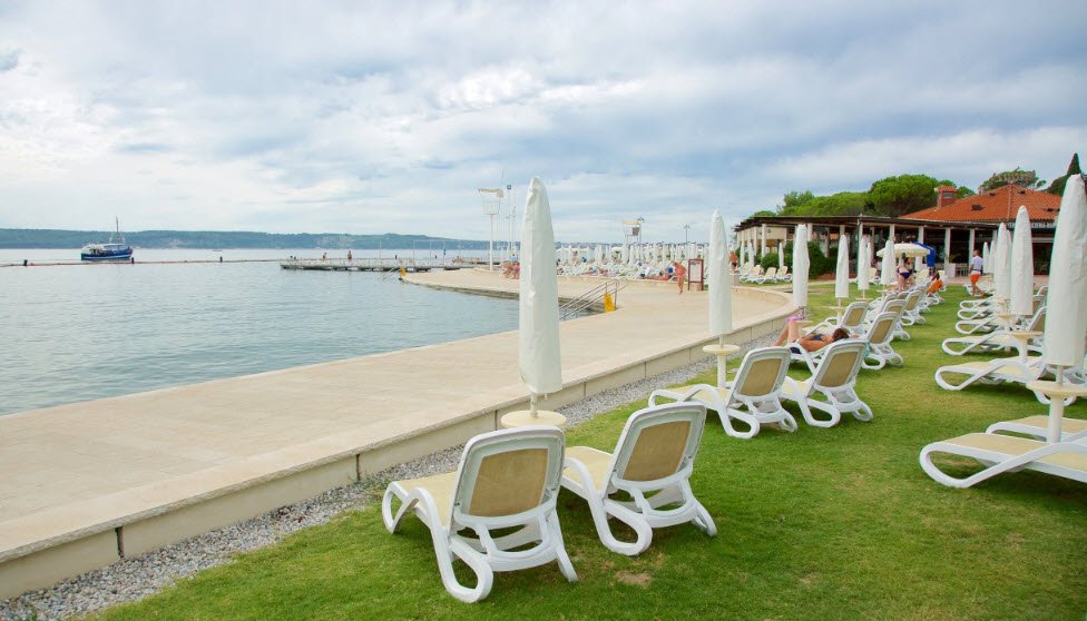 Portorož Beach, Portorož, Slovenian Littoral, Slovenia